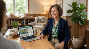 realtor in office